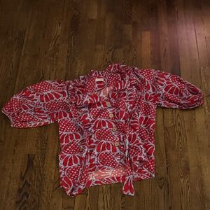 Elisamama Red and blue Patterned Top